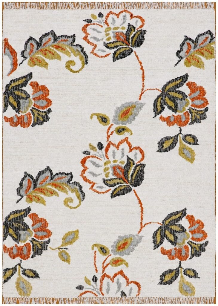 Floral dhurrie rugs